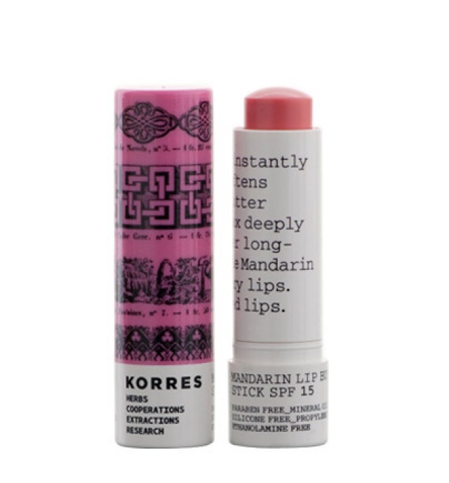 KORRES LIP BUTTER STICK ΜΑΝΤΑRIN SPF 15_PΟΖ