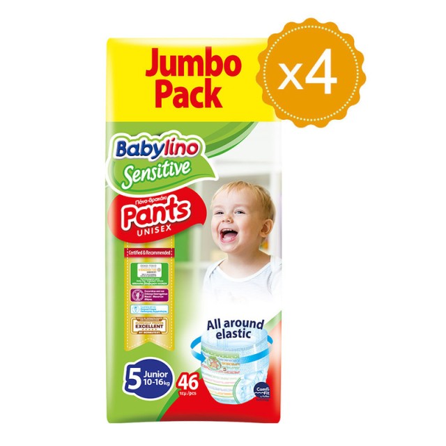 Babylino Sensitive Pants Unisex Economy Νο.5 (10-16 kg) 184τμχ (4x46)