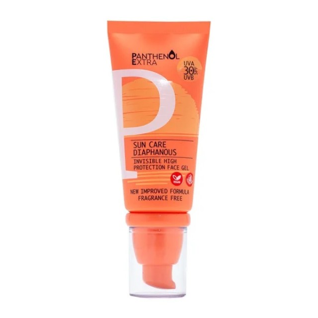 Panthenol Extra Sun Care Diaphanous Αντηλιακό Gel Προσώπου SPF 30, 50ml