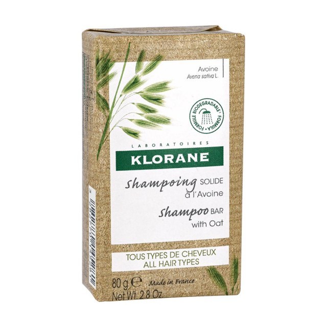 Klorane Shampoo Bar  Στέρεο Σαμπουάν με βρώμη 80g