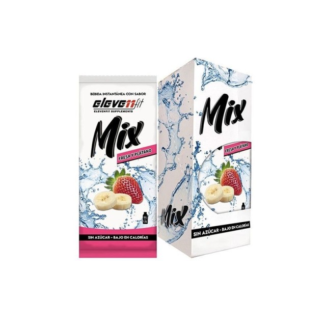 Elevenfit Mix Χυμός Σε Σκόνη Platano Y Fresa (Μπανάνα & Φράουλα) Χωρίς Προσθήκη Ζάχαρης 12pack (12x9gr)