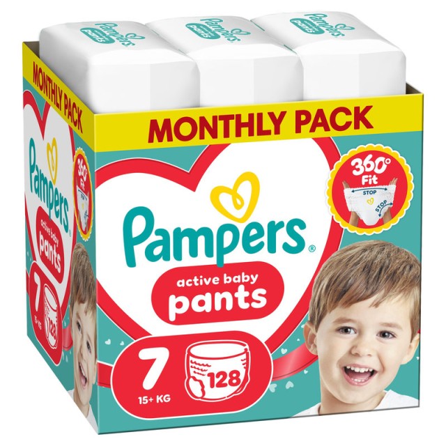 Pampers Pants Πάνα-Βρακάκι Μέγεθος 7 (15kg+) 128 Πάνες