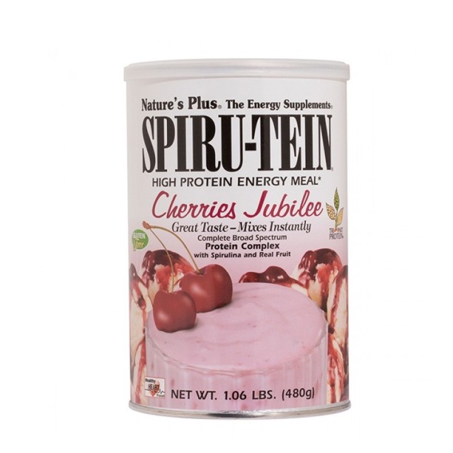 Natures Plus Spiru-Tein High-Protein Energy Meal Χωρίς Γλουτένη με Γεύση Cherries Jubilee 480gr