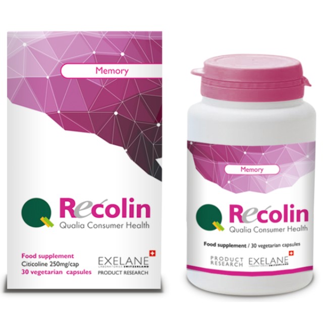 Qualia Pharma Recolin Συμπλήρωμα Διατροφής για τη μνήμη με 30 φυτικές κάψουλες