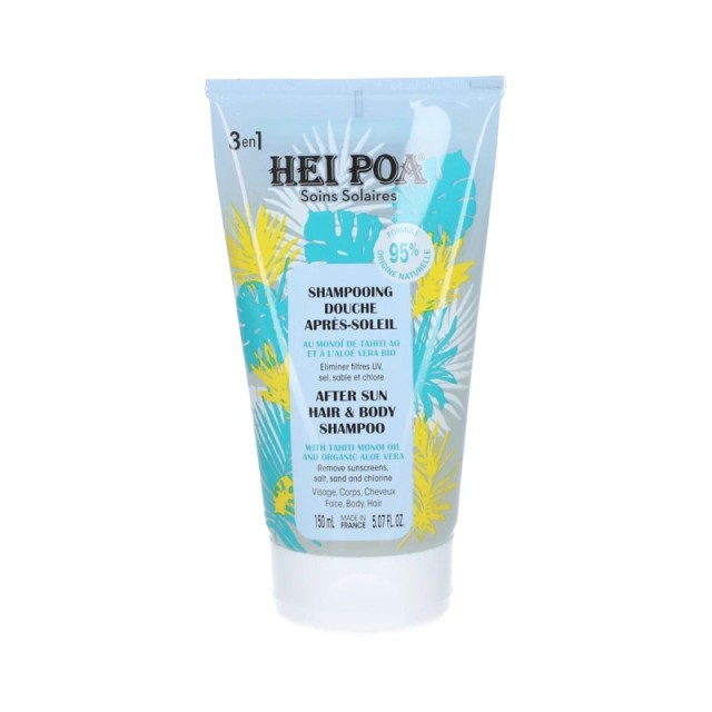Hei Poa 3 in 1 After Sun Hair & Body Shampoo Καθαριστικό για Σώμα, Μαλλιά & Πρόσωπο με Tahiti Monoi Oil & Aloe Vera 200ml