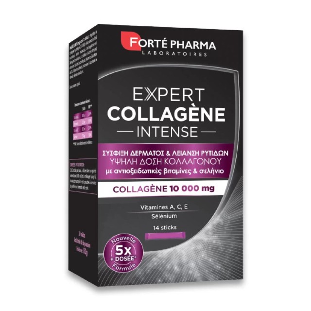 Forte Pharma Expert Collagene Intense Συμπλήρωμα Διατροφής με 10.000mg Κολλαγόνο 14 sticks