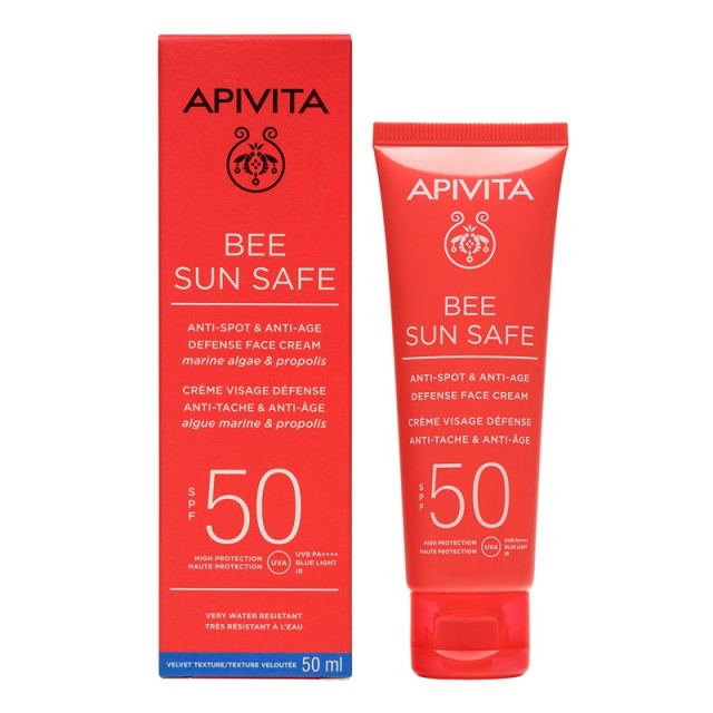 Apivita Bee Sun Safe Κρέμα Προσώπου κατά των Πανάδων & των Ρυτίδων SPF50 50ml
