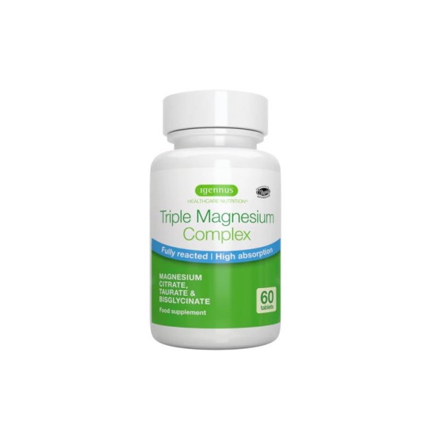 Igennus Triple Magnesium Complex Σύμπλεγμα Τριπλού Μαγνησίου 252 mg  60 κάψουλες