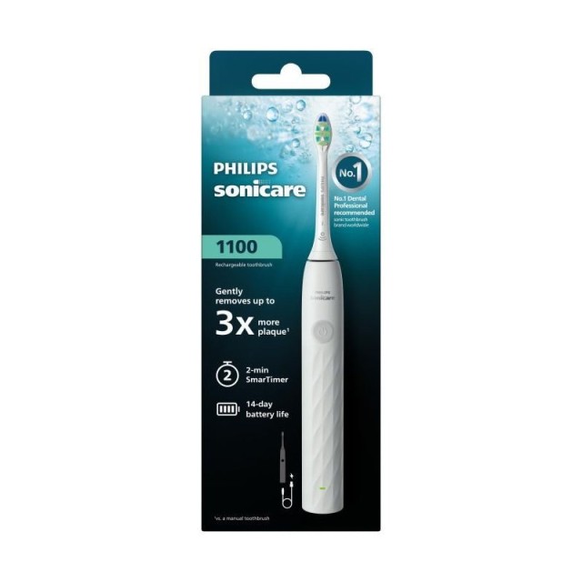 Philips Sonicare 1100 Επαναφορτιζόμενη Ηλεκτρική Οδοντόβουρτσα Λευκή 1τεμ