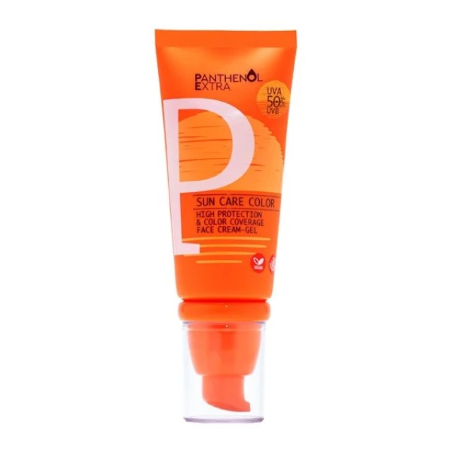Panthenol Extra Sun Care Color SPF 50 Αντηλιακή Κρέμα-Gel Προσώπου με Χρώμα, 50ml