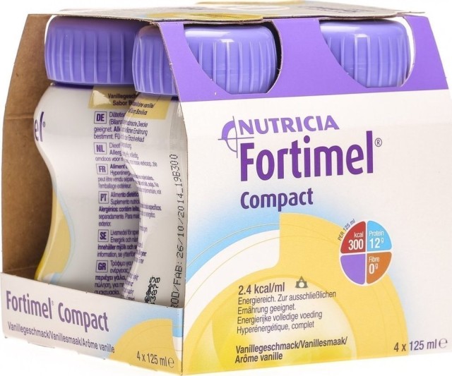 Fortimel Compact με γεύση Βανίλια 4x125gr (Συσκευασία 4 τεμαχίων)