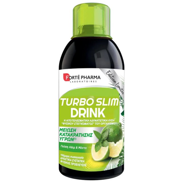 Forte Pharma Turboslim Drink Λάιμ & Μέντα για Μείωση Κατακράτησης Υγρών 500ml