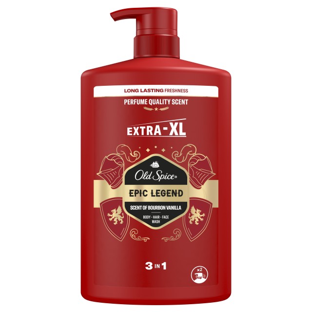 Old Spice Epic Legend Ανδρικό Αφρόλουτρο και Σαμπουάν 1000ml