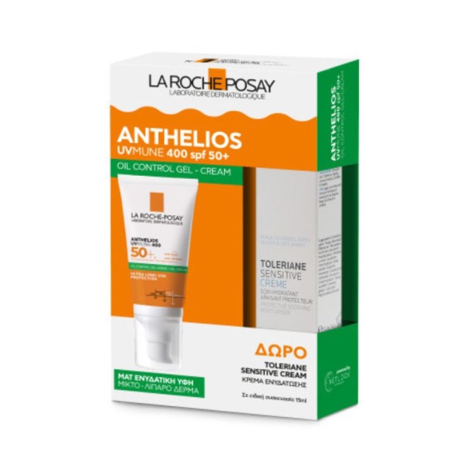 La Roche-Posay Promo Pack Anthelios UVMune 400 Oil Control Gel Cream SPF50+ 50ml & Δώρο Toleriane Sensitive Cream 15ml