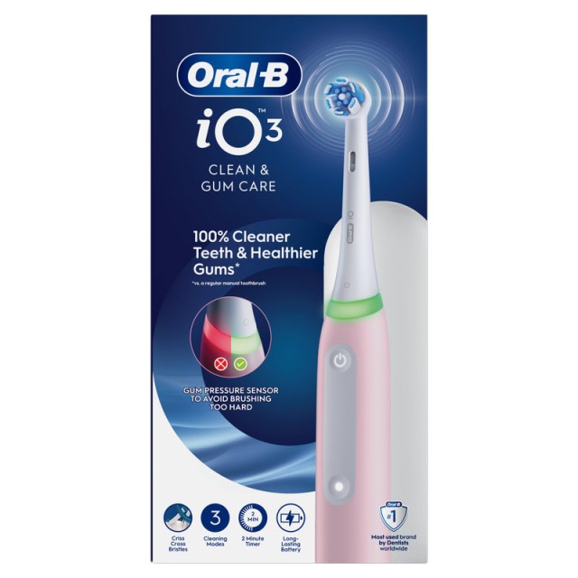Oral-B iO Series 3 Magnetic Pink Ηλεκτρική Οδοντόβουρτσα