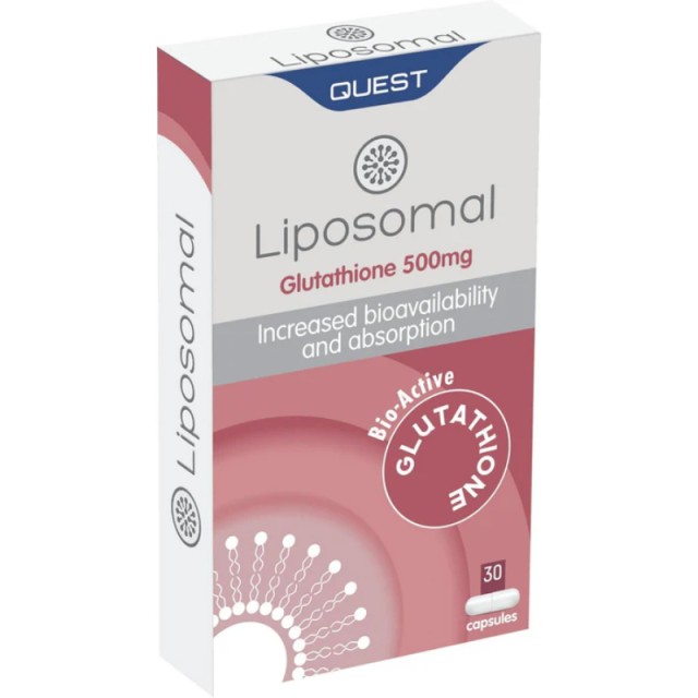 Quest Liposomal Glutathione Συμπλήρωμα Διατροφής με Λιποσωμική Γλουταθειόνη,  500mg 30caps