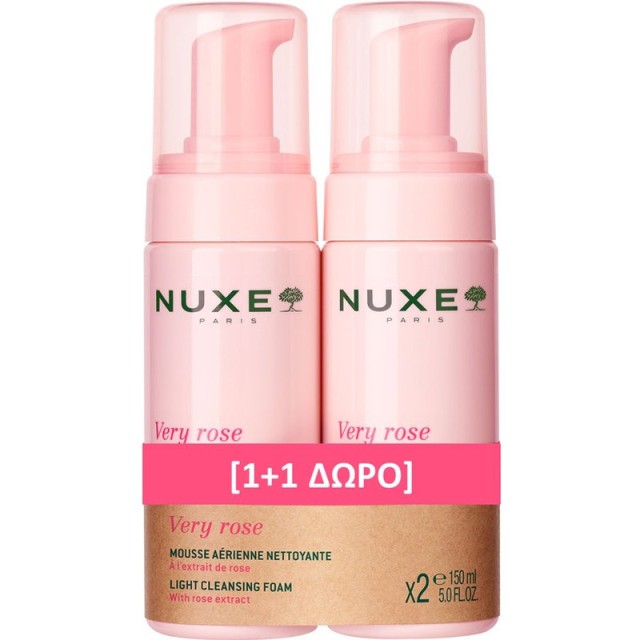Nuxe Promo Very Rose Cleansing Foam Αφρός Καθαρισμού 2x150ml