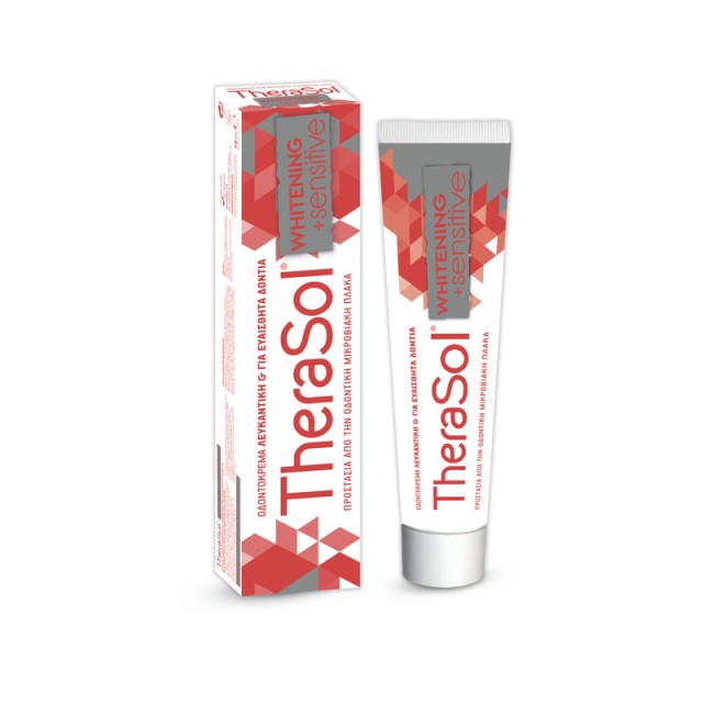 Therasol Whitening & Sensitive Οδοντόκρεμα για Ευαίσθητα Δόντια , Λεύκανση & Πλάκα 75ml