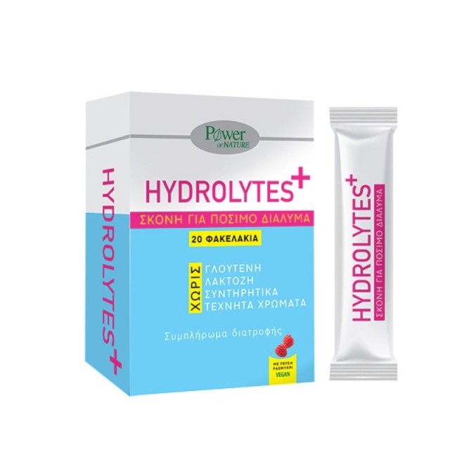 Power Of Nature Hydrolytes+ Συμπλήρωμα Διατροφής με Ηλεκτρολύτες 20 φακελάκια
