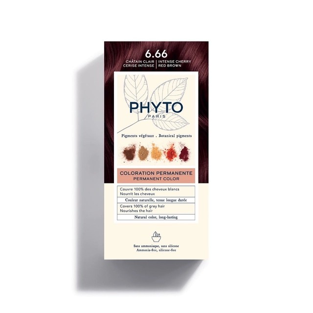 Phyto Phytocolor 6.66 Chatain Claire Cerise Μόνιμη Βαφή Μαλλιών 1τεμ.