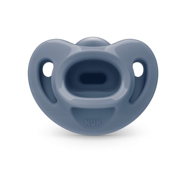Nuk First Choice Soft Πιπίλα Σιλικόνης με Θήκη Μπλέ Γκρί 0-6m, ! τεμάχιο