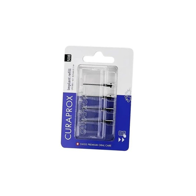 Curaprox CPS 508 Implant Refill Σετ Μεσοδόντιων Βουρτσών Για Τη Φροντίδα Των Οδοντικών Εμφυτευμάτων, 4 τεμάχια