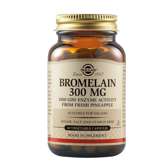 Solgar Bromelain 300mg 60 φυτικές κάψουλες