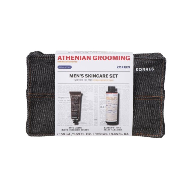 Korres Promo Athenian Grooming Σετ Ανδρικής Περιποίησης με Κρέμα για Πρόσωπο & Μάτια και Καθαριστικό για Πρόσωπο & Γένια