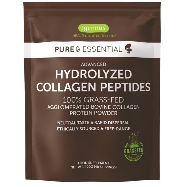 Igennus Pure Essential Advanced Hydrolysed Collagen Peptides Φυσική Σκόνη Κολλαγόνου Βοοειδών  400 γραμμάρια