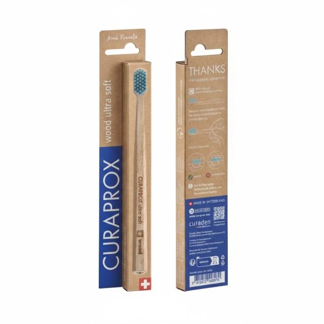 Curaprox CS Wood Ultra Soft Ξύλινη Οικολογική Οδοντόβουρτσα , 1 τεμάχιο