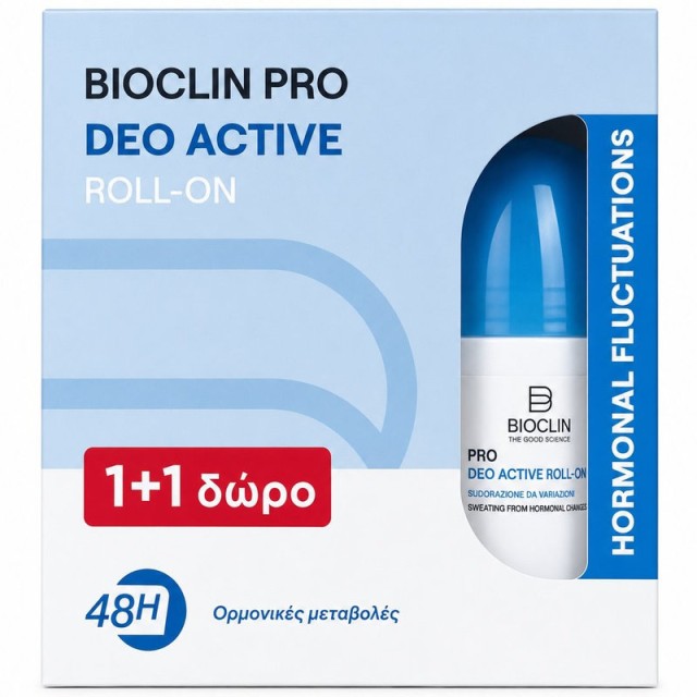Bioclin Pro Promo 48h Active Αποσμητικό Roll-On για Εφίδρωση λόγω Ορμονικών Μεταβολών 2x50ml