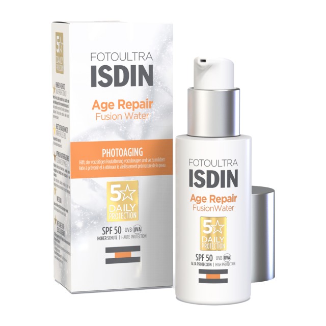ISDIN Age Repair Fusion Water Αντηλιακό Προσώπου SPF50 50ml