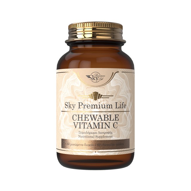 Sky Premium Life Chewable Vitamin C 500mg 60 μασώμενες ταμπλέτες