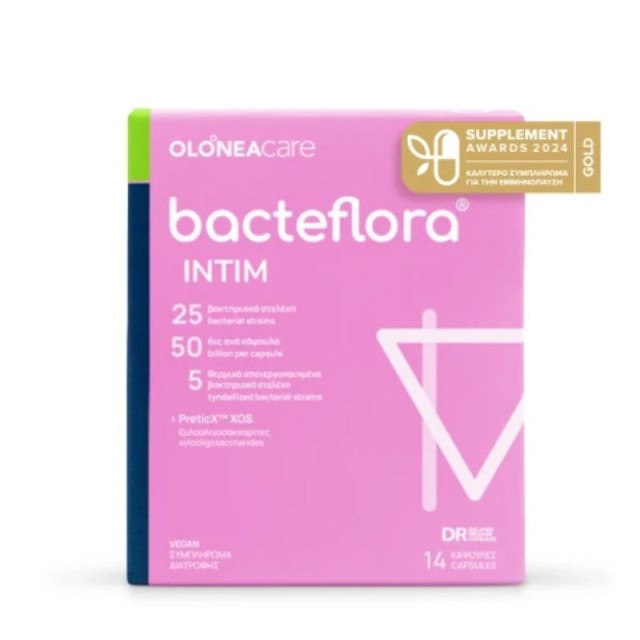 Olonea BacteFlora Intim με Προβιοτικά και Πρεβιοτικά 14 φυτικές κάψουλες