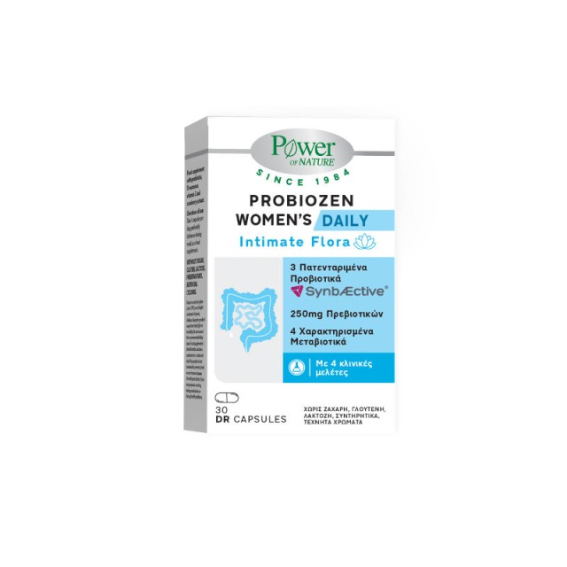 Power of Nature Probiozen Womens Daily Συμπλήρωμα Διατροφής με Προβιοτικά για το Γυναικείο Εντερικό και Κολπικό Μικροβίωμα 30 κάψουλες
