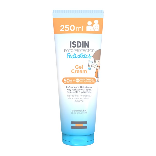 Isdin Fotoprotector Pediatrics Gel Cream SPF50 Αντηλιακή Κρέμα σώματος σε μορφή Τζελ κατάλληλη για παιδιά  250 ml