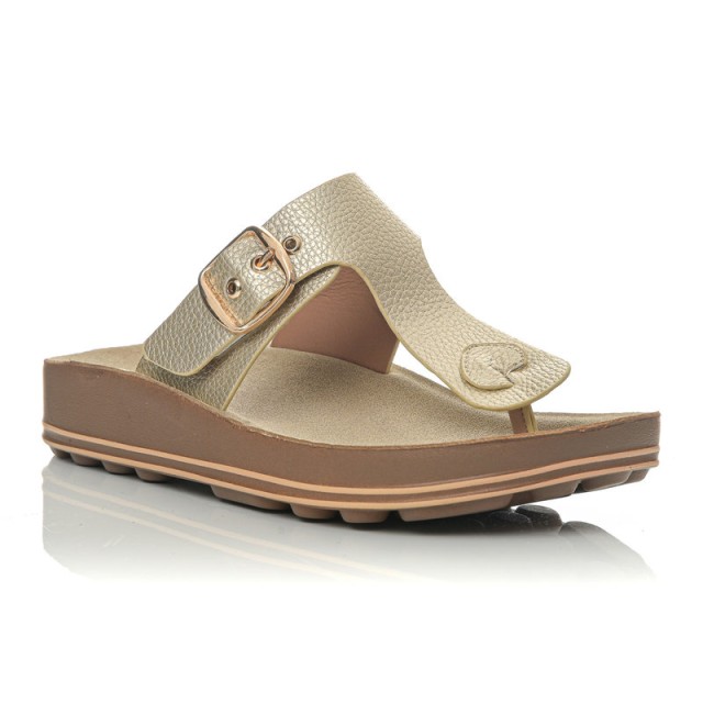 SaveYourFeet Γυναικείο Ανατομικό Σανδάλι Χρυσό 5045 Νο40