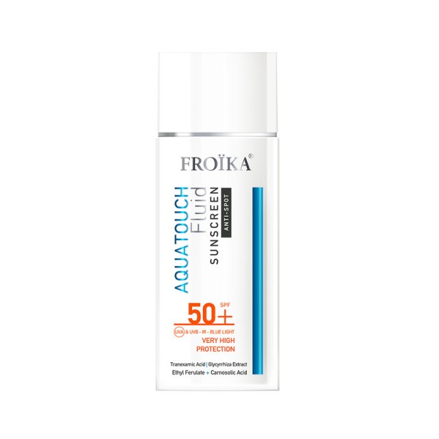 Froika Aquatouch Sunscreen Fluid Anti-Spot Λεπτόρρευστο Αντηλιακό Προσώπου με Λευκαντική Δράση και Δείκτη Προστασίας SPF50+ 50ml