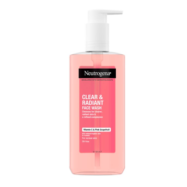 Neutrogena Clear & Radiant Καθαριστικό Προσώπου Vitamin C & Pink Grapefruit 200ml