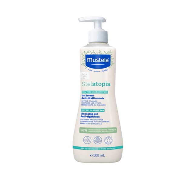 Mustela Stelatopia Cleansing Gel Anti-tightness Αφροντούς για Σώμα & Μαλλιά 500ml