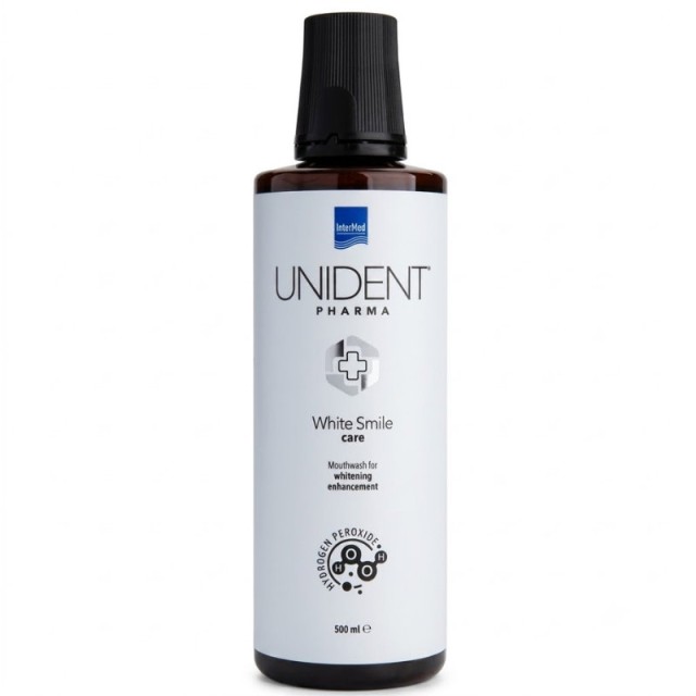 InterMed Unident Pharma White Smile Care Mouthwash Στοματικό Διάλυμα για πιο Λευκά Δόντια 500ml