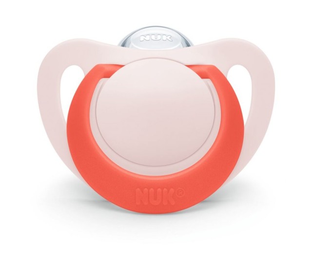 Nuk Star Πιπίλα Σιλικόνης Κόκκινο- Ροζ 18-36m, 1 τεμάχιο (10.739.760)