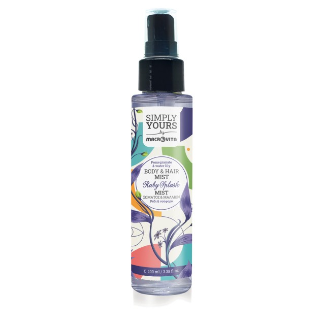 Macrovita Simply Yours Mist Σώματος και Μαλλιών Ruby Splash με Ρόδι και Νούφαρο 100ml