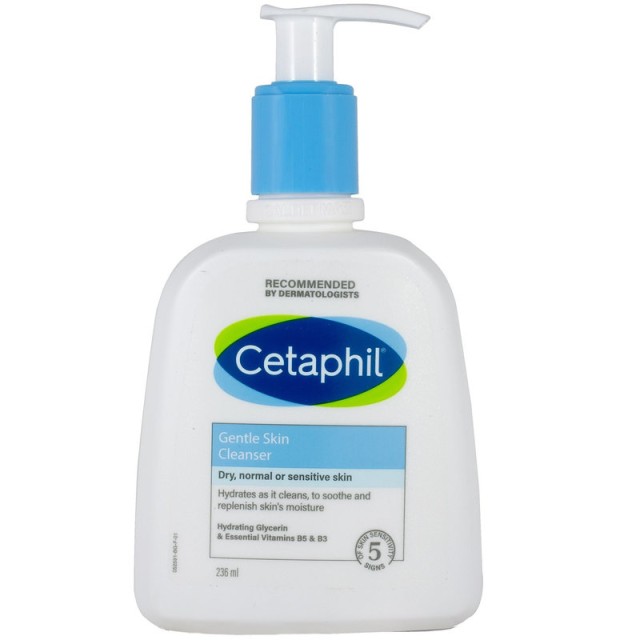Cetaphil Gentle Skin Cleanser Απαλό Καθαριστικό Δέρματος για το Ευαίσθητο Ξηρό και μη Ανεκτικό Δέρμα 236ml