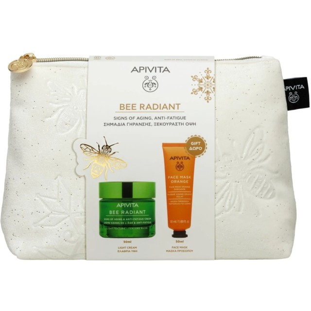 Apivita Promo Bee Radiant Light Texture Gel-Cream 50ml & Δώρο Orange Radiance Face Mask 50ml & Δώρο Νεσεσέρ