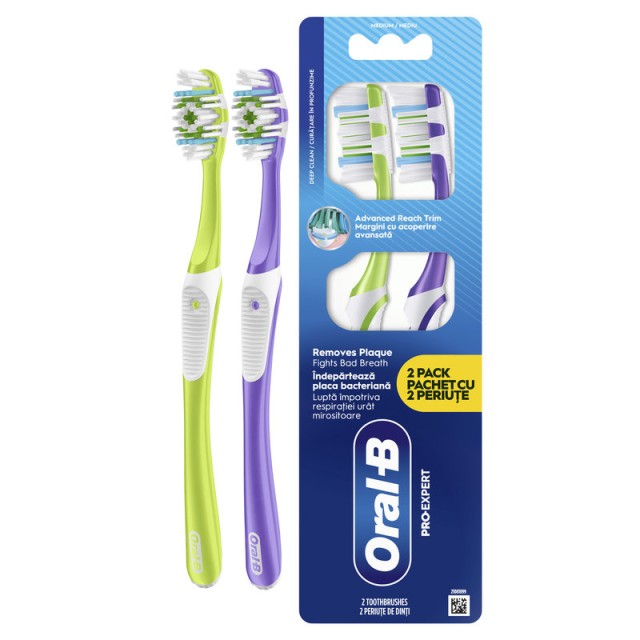 Oral-B Pro Clean Duo  Οδοντόβουρτσα Μέτρια 2τμχ