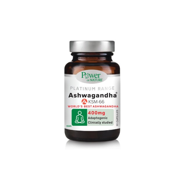 Power of Nature Ashwagandha KSM-66 Συμπλήρωμα Διατροφής για τον Έλεγχο του Άγχους 30 κάψουλες