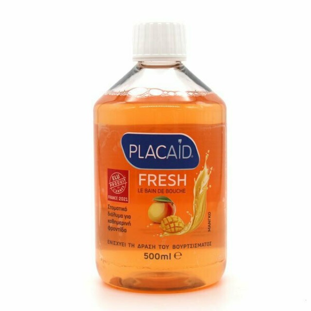 Plac Aid Fresh Μάνγκο Στοματικό Διάλυμα για Καθημερινή Φροντίδα 500ml