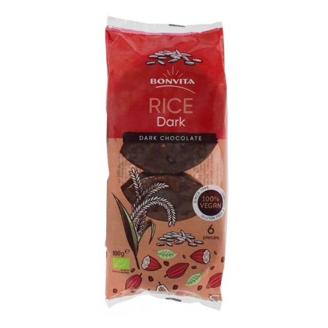 Βιο-Υγεία Bonvita Βιολογικές Ρυζογκοφρέτες με Επικάλυψη Σοκολάτας 100 γραμμάρια