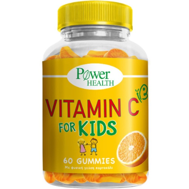 Power Health Vitamin C for Kids Βιταμίνη για Ενίσχυση του Ανοσοποιητικού, τo Δέρμα & Αντιοξειδωτική δράση Πορτοκάλι 60 ζελεδάκια